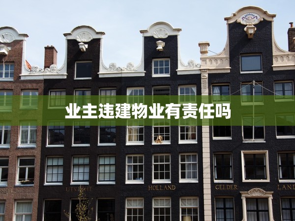 業(yè)主違建物業(yè)有責(zé)任嗎